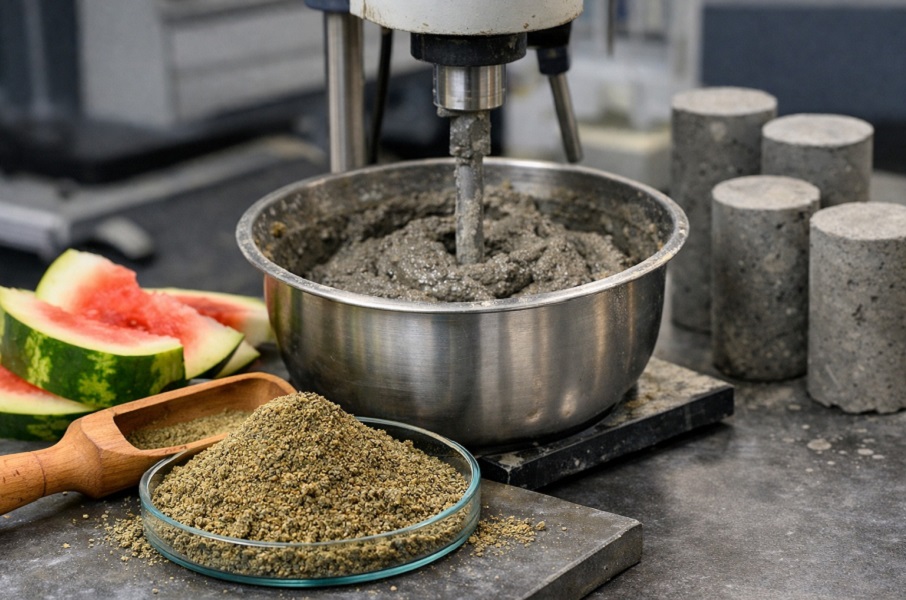 Pesquisa do UGB transforma resíduo de melancia em alternativa sustentável  para a construção civil